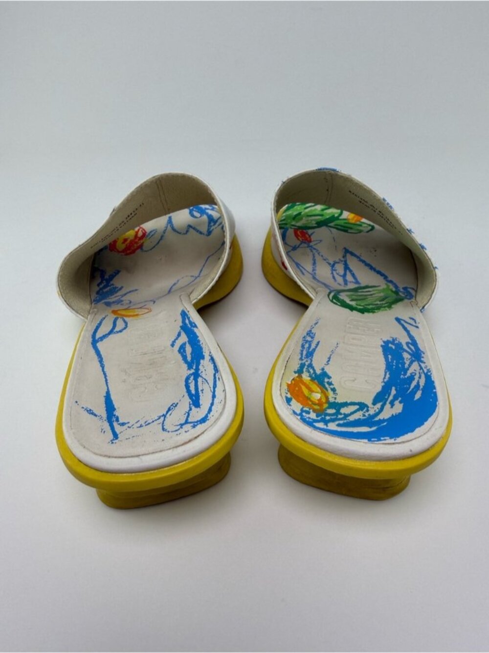 Camper Twins Printed Leather Slide Mule Sandals Size EU 38 = Women’s US 7.5 - Picture 13 of 16